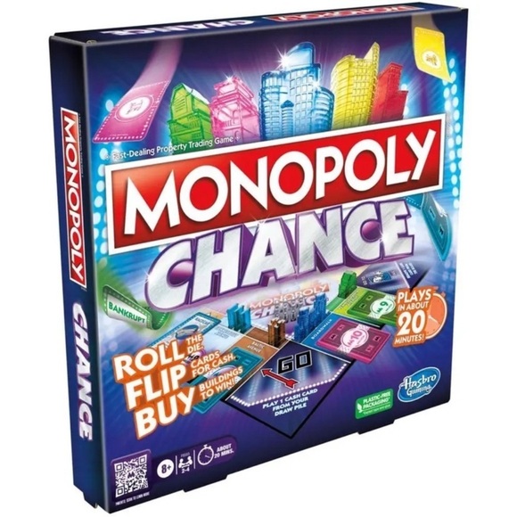 Hasbro Other - Monopoly Chance Board Game | Fast-Paced Property Trading Game| for 4 Players